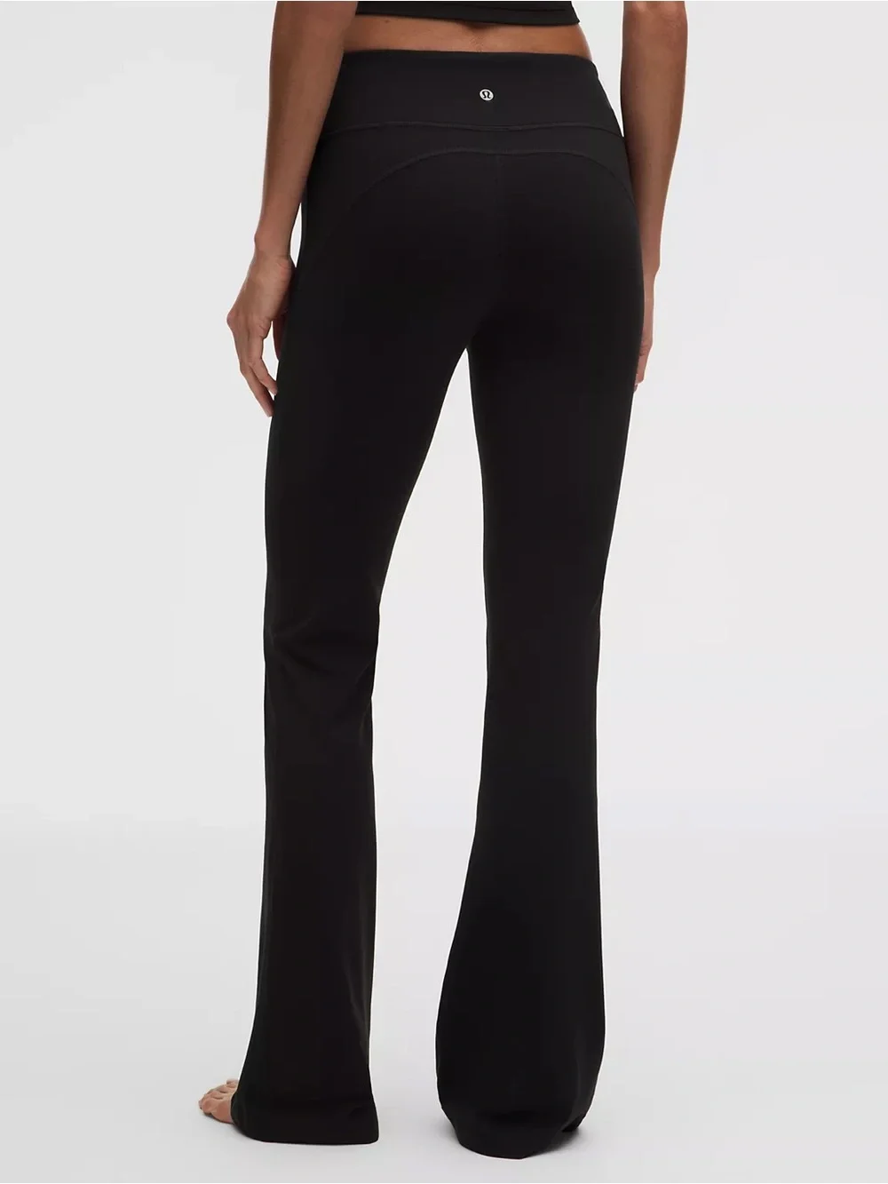 Lululemon Groove Pant Flare Super High-Rise size 12 black wide leg bottom 32.5” - Picture 5 of 9